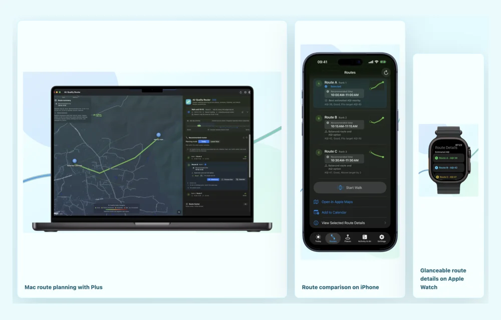 Air Quality Router app